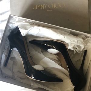 Jimmy Choo Romy Black Patent Heels Size 37